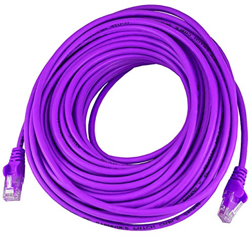 15M Long CAT5e Ethernet Cable Purple Internet TV Router Wire Sky Q PS5 Xbox LAN