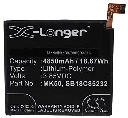 vhbw batteria compatibile con Motorola Moto G 5G, 5G 2021, 5G XT2113-2, 5G XT2113-3 smartphone cellulare (4850mAh, 3,85V, Li-Poly)
