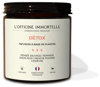 TISANE DÉTOX BIO | DÉPURATIVE | DRAINANTE | DIURÉTIQUE | DÉTOXIFIANTE DU FOIE | NETTOYAGE DE LA VÉSICULE BILIAIRE | RADIS NOIR, ROMARIN, GENIEVRE