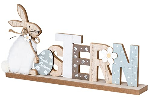 levandeo Schriftzug Ostern B x H: 34x17cm Hase Holz Tischdeko Bunt Aufsteller Deko Figur Buchstaben