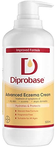 Diprobase Advanced Eczema Cream for Treatment of Symptoms of Dry Skin, Eczema and Atopic Dermatitis, 500ml Pump