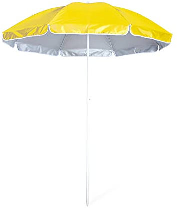Parasol de plage coupe-vent coloré pour mer, piscine, été, pare-soleil (jaune)
