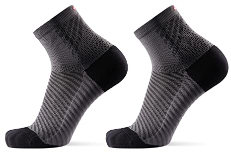 DANISH ENDURANCE Performance Laufsocke 2-Pack Schwarz/Grau 43-47