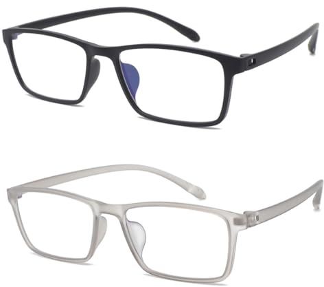 MCOORN Gafas de Lectura Antirreflejo Resistentes Filtro Luz Azul Anchas, Gafas de Presbicia Grandes Ligeras con Flexibles, Dioptría +2.5