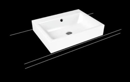 Kaldewei Puro Aufsatzwaschtisch 3157 600x460x120 mm, 900706003001, Ausführung: Ohne Hahnlochbohrung