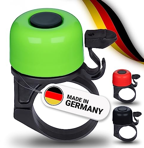 TRAILWOLF Fahrradklingel Mountainbike - Grün - Fahrradklingel laut, Rennrad Klingel, MTB Klingel - Klingel Fahrrad, Fahrrad Klingel, Fahrradglocke, Bike Bell - Made in Germany