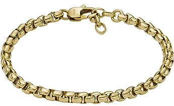 Fossil Herren-Gliederarmband All Stacked Up Edelstahl goldfarben, JF04561710
