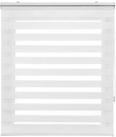 Lamellenvorhang Vertikaljalousie 40 x 250 cm Sichtschutz,Einfache Montage Faltrollo Plisseerollo Jalousie für Türen mit Verstellbarer Kette für Fenster und Türen, Weiß