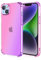 HONLEN Hülle für Smartphone, Compatible with iPhone 15 Case, (6.1 Inches) Transparent Farbverlauf Design TPU Silicone Handyhülle, Verstärkung mit Vier Ecken Cover Pink Lila