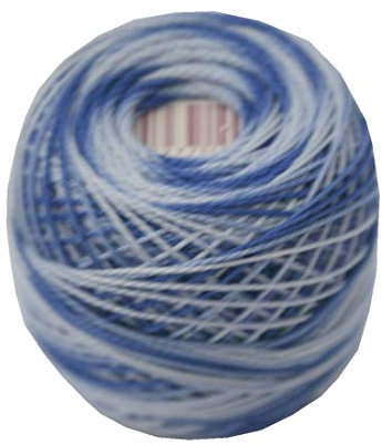 PERLOVKA Kreuzstichgarn Baumwolle Perlgarn 85m blau ombre (5538)