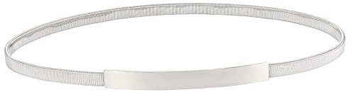 JasGood Damen Skinny Metallgürtel Modische Elastische Taillengürtel Gold Silber Bund Gürtel Hüftgurt