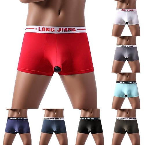 Boxer en Fibre De Bambou Homme - Coton Slip Effet Gros Paquet, Lot De Boxers, Cuissard Running, Slip De Bain Sexy, Jogging Large