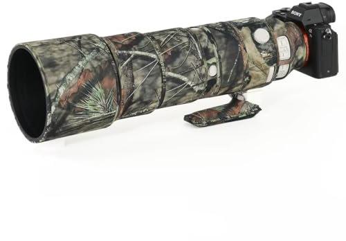 CHASING BIRDS Camouflage-Objektivschutz für Sony FE 200–600 mm F5.6–6.3 G OSS Regendichte Objektivschutzabdeckung (Kiefer-Tarnfarbe, mit 1,4 x und 2,0 x TC)