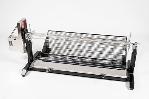 Barbecue Mod. SPIEDO DU PASTORE, complet avec accessoires, cuisson verticale sans fumée, barbecue à charbon, rôtissoire, tige et grille en acier inoxydable certifié. Barbecue vertical.