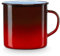 briebe Taza Café Camping 8 cm Pote Acero Esmaltado 0,40 ml, Acampada, Picnic, Viajes, Senderismo, Apta Fuego, Inducción, Vitrocerámica, Gas, Horno, Vintage Ignea Rojo