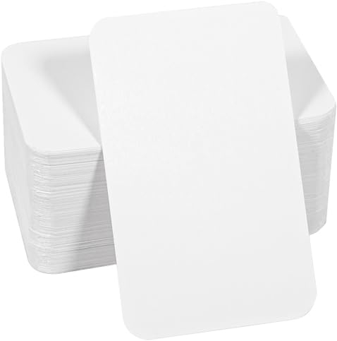 200 Stück Karten Blanko, 9x5.2cm Karteikarten, Spielkarten Zum Selbstgestalten, Weißes Kraftpapier für DIY Schule Büro Vokabel Lernen