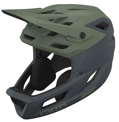 Giro Coalition Spherical Erwachsenen-Integralhelm für Mountainbike, mattes Heckengrün/dunkles Hai, Größe S