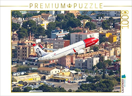 CALVENDO Puzzle Norwegian Boeing 737 auf Mallorca | 1000 Teile Lege-Größe 64 x 48 cm Foto-Puzzle für glückliche Stunden