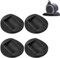 4 PCS Furniture Caster Cups, Anti-Sliding Bed Wheel Stoppers, Furniture Stopper Office Chair Wheel Stoppers, Rubber Castor Cups for Wooden Floor Bed Sofa Chair Leg(Black)