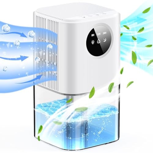 Luftentfeuchter Elektrisch, 1800ml Entfeuchter Elektrisch, Raumentfeuchter Leise Dehumidifier Mit Funktion Abtauen & Schlafmodus, Ideal für Kleine Räume wie Bad/Küche/Büro/RV