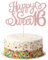 1 Stück Happy Sweet Teenager 16 Cake Topper, Glücklich Süß 16 Kuchendekoration Kuchen Deko 16 Geburtstag Junge Mädchen, Tortendeko 16 Geburtstag Deko Für Geburtstags Hauspartys Jahre Party Roségold