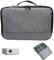 Kalastussaari Projector Case Waterproof Shock Resistant 7.7x5.9x6.5in Projector Bag with with Accessories Storage Pockets Zippered Handled Oxford Projector Carrying Case Projector Carrying Case