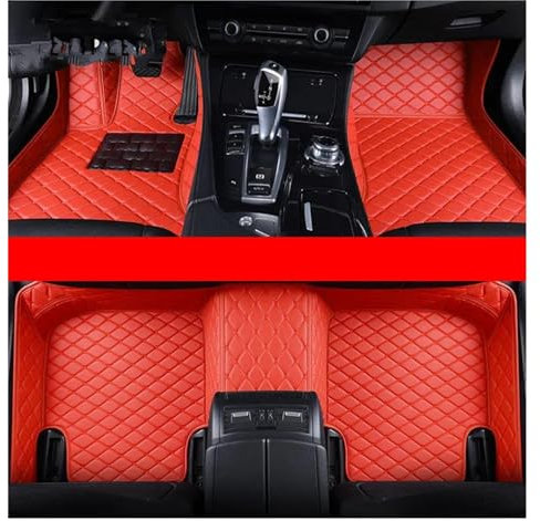 Autoteppich Für Mazda Für MX-5 MX5 1991-2020 2021 2022 2023 2024 Custom Car Fußmatten Auto Zubehör Fuß Teppich Autofußmatten(Rot)