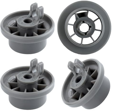 LEONTOOL 4-Pack 165314 Dishwasher Wheels Lower Rack Basket Runner Rail Wheel Fit for Bosch and Kenmore, Replaces Dish Rack Part Number 420198 AP2802428 PS3439123 423232 EAP3439123 PS8697067