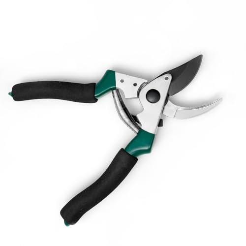 Garden Secateurs | 8 Bypass Pruning Shears with Carbon Steel Cutter Blade | Garden Pruning Scissors for Thick Plants | Garden Cutter with Safety Lock | Secateurs for Plants, Hedges, & Flowers