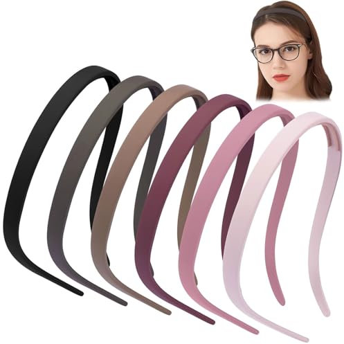 BelleVive bandeau 6 pièces pour porteurs de lunettes, sans pression, sans maux de tête, bandeau carré, bandeau pour lunettes de soleil pour femmes, bandeaux confortables, bandeaux antidérapants
