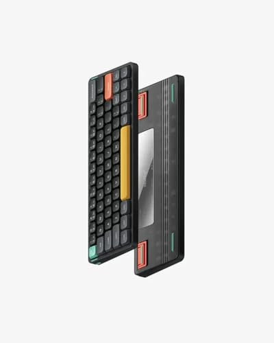 XXINGYULI Wireless Bluetooth Mechanical Keyboard Low Profile Compact Design Compatible With Gaming And Office Compatible With 3 Mode Mute Function Nuphy Air60 V2(Black)