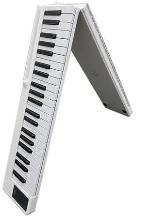 88 Key Digital Folding Musical Keyboard Professional Adult Electronic Piano(White)