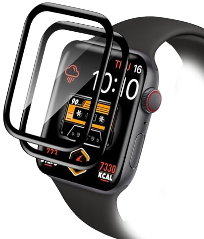 Carantee für Panzerglas für Apple Watch Series 7/8/9 45mm Schutzfolie, 2 Stück Blasenfrei TPU HD Klar Displayschutz, Stoßfest, Kratzfest Selbstheilend Displayschutzfolie, Schweißresistent