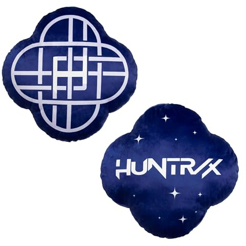 K-Pop Demon Hunters offiziell Lizenziertes Formkissen | Huntrix-Blinkdesign | Im Dunkeln leuchtendes Emblem | Perfekt für die Dekoration im Schlafzimmer oder Wohnzimmer 40 x 40 cm