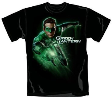 Green Lantern T-Shirt Glowing Ring in Größe L