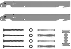 Kermi – kurz-Set Montage Halterung für das Typ 11 – 33, BH 900 mm, Weiß