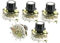 sourcing map 6mm Moulé Arbre 12Broche 1-Pole 11-Position Select Rotatif Interrupteur 5 Pcs
