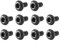 sourcing map M2x4mm 10.9 Acier alliage hexagonale prise tête ronde vis boulon 100pcs