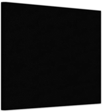 Leinwand in schwarz, bemalbare Premiumqualität, aufgespannt auf Galerie Keilrahmen - Echtholz - Quadrat-Format - 50x50 cm - 330g/m² - fertig gerahmt, 7 Farben verfügbar