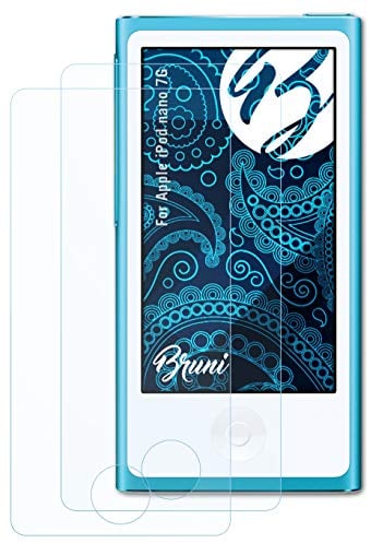 Bruni Schutzfolie kompatibel mit Apple iPod nano 7G Folie, glasklare Displayschutzfolie (2X)