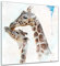 Bilderdepot24 Glasbild Aquarell - Giraffe - 30 x 30 cm - Deko Glas - brilliante Farben, inkl. Aufhängung