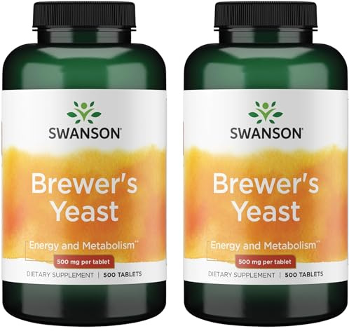 Swanson Brewer's Yeast B Complex Formula, 500 mg, 500 Tablets, 2 Pack