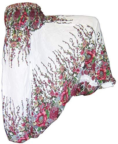 PANASIAM Aladin Pants Flower White, L