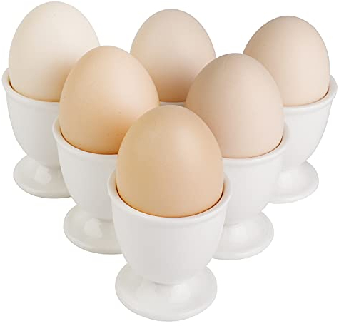 Eierbecher aus Keramik, weich, hartgekocht, 6 Stück für Frühstück, Brunch