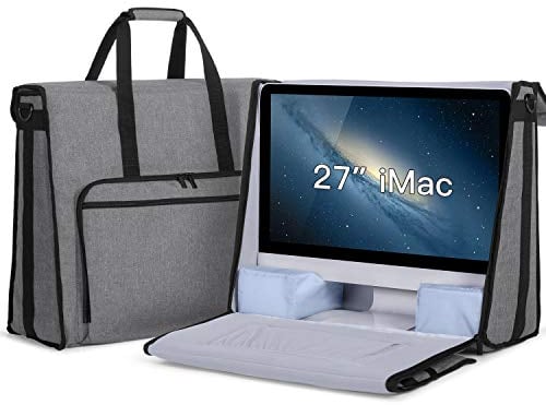 Damero Tragetasche Kompatibel mit Apple iMac 27 Zoll, Tragetasche Kompatibel mit Apple iMac 27 Zoll und anderem Zubehör, Grau