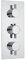 Milano Mirage – Modern 2 Outlet Triple Thermostatic Concealed Mixer Shower Valve - Chrome