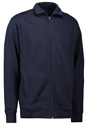 Clinotest Sweatjacke ohne Kapuze Herren & Damen - 60% Baumwolle & 40% Polyester mit Stehkragen, Reißverschluss, Langarm - Atmungsaktive Sweatshirtjacke - Bequeme Sweat Jacke für Freizeit und Sport