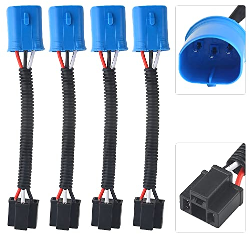 WMYCONGCONG 4 Stück 9007 Stecker auf H4 Buchse Stecker Scheinwerfer Kabelbaum Verlängerung Umwandlungskabel Drahtverbinder Adapter Kompatibel mit Hummer H2 Scheinwerfer Nebelscheinwerfer