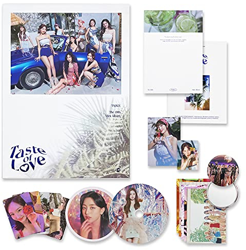 TWICE 10th Mini Album - Taste of Love [ Taste Ver. ] Photobook + CD-R + Booklet + Lenticular + Tasting Card + Coaster + Photocard