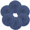 Tischset Rund Geflochten, Platzset Rund 6 stück, Baumwolle Tischsets Abwaschbar Hitzebeständige, 37 * 37 cm (Blau)